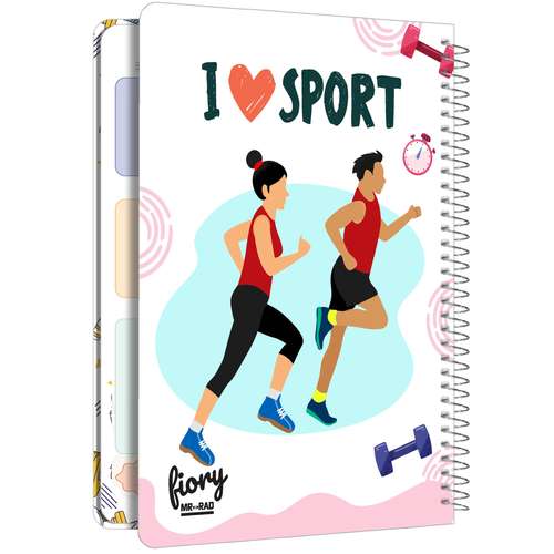 دفتر برنامه ریزی ورزشی مستر راد مدل پلنر طرح اسپورت کد fiory 1735