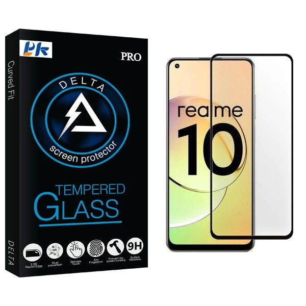 محافظ صفحه نمایش شیشه ای پی کی مدل Delta مناسب برای گوشی موبایل ریلمی 10 4G
