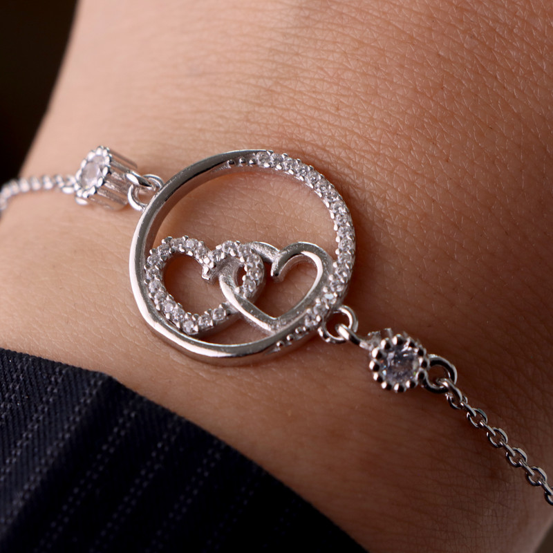 دستبند نقره زنانه جی تی ای مدل 195