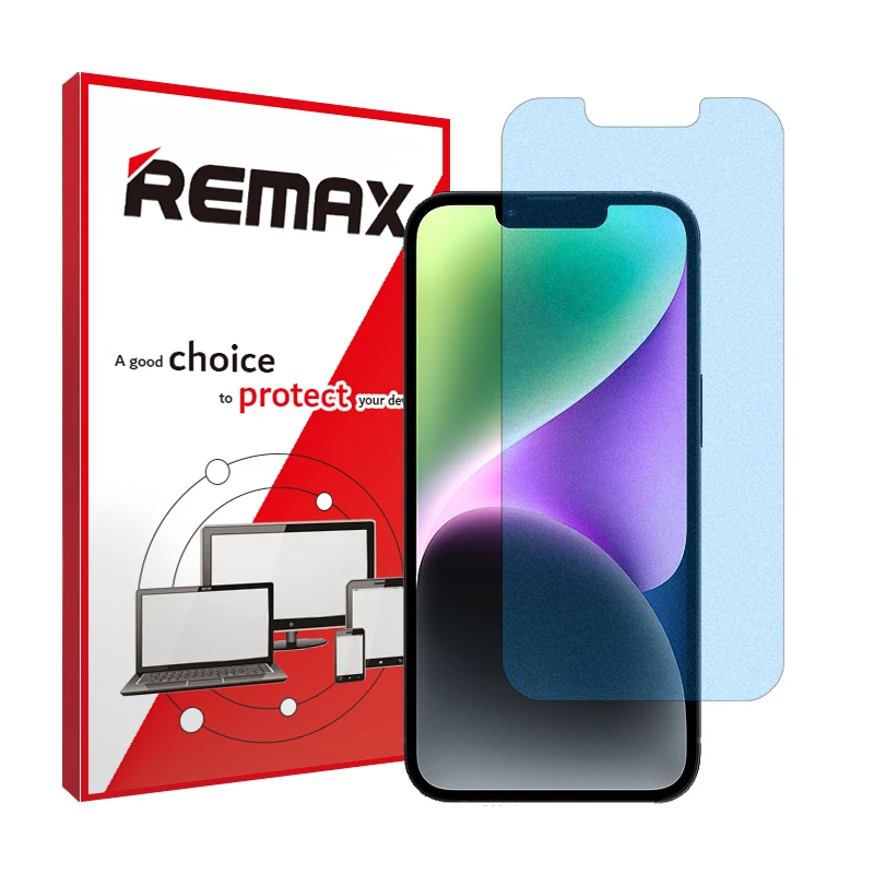 محافظ صفحه نمایش مات ضداشعه آبی ریمکس مدل HyMBLU مناسب برای گوشی موبایل اپل iPhone 14