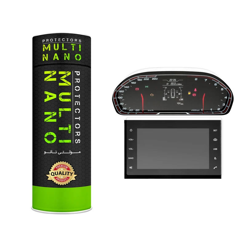 محافظ صفحه نمایش آنتی رفلکس مانیتور خودرو مولتی نانو مدل X-SBT مناسب برای ام‌ وی‌ ام X22 New به همراه محافظ صفحه کیلومتر