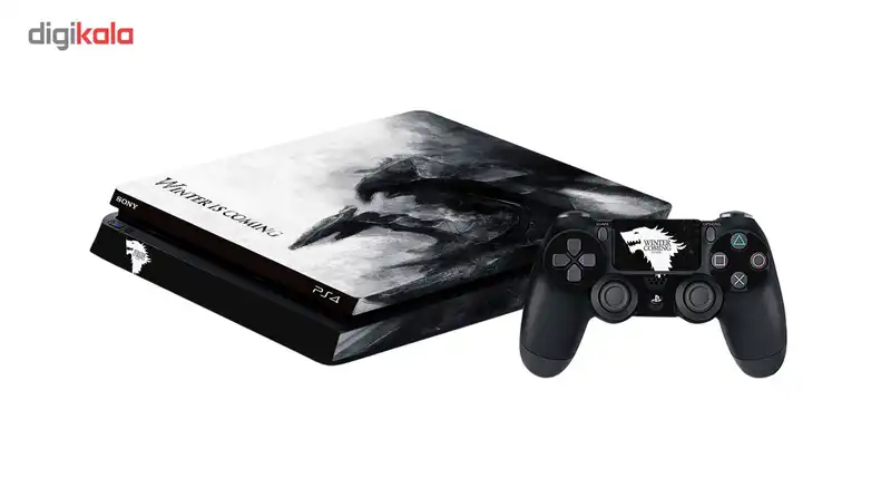 برچسب افقی پلی استیشن 4 اسلیم گراسیپا طرح Winter-03