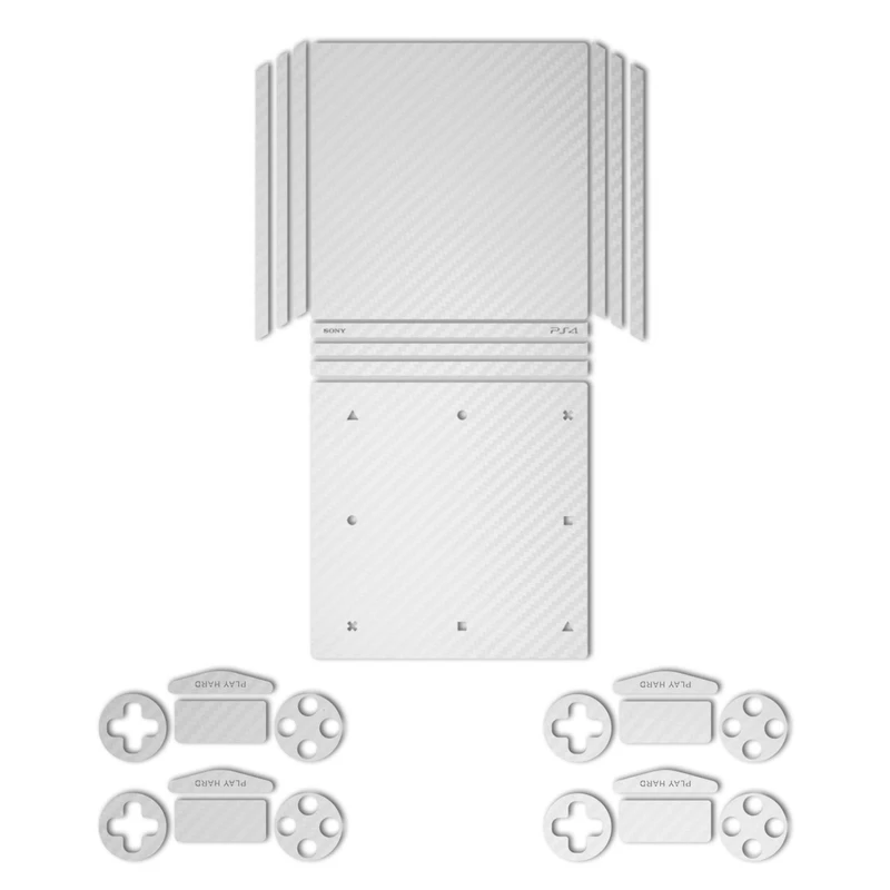 برچسب ماهوت مدلWhite Carbon-fiber Texture مناسب برای کنسول بازی PS4 Pro