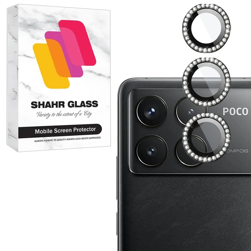 محافظ لنز دوربین شیشه‌ای شهر گلس مدل NRIS20 مناسب برای گوشی موبایل شیائومی Poco F6 Pro 5G / Redmi K70 Pro 5G