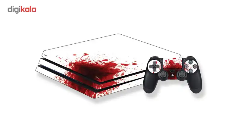 برچسب افقی پلی استیشن 4 پرو گراسیپا طرح لکه خون