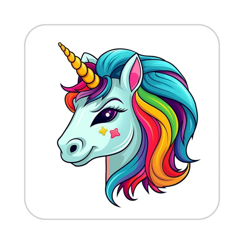 زیر لیوانی کاکتی طرح اسب تک شاخ و یونیکورن مدل mp30166