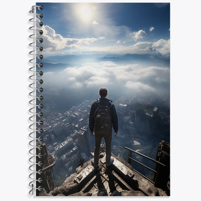 دفتر زبان 50 برگ خندالو مدل دو خط طرح ارتفاع کد F479