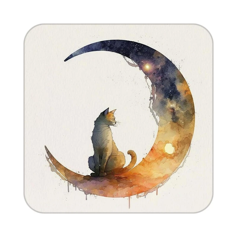 زیر لیوانی کاکتی طرح ماه و ستاره مدل mp53307