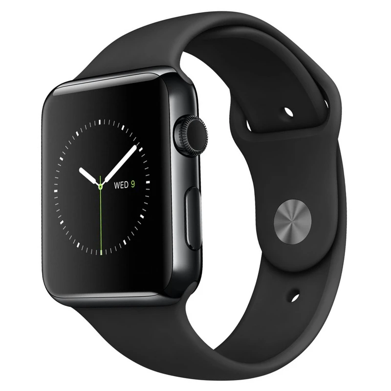 ساعت مچی هوشمند اپل واچ مدل 38mm Space Black Stainless Steel Case with Black Sport Band