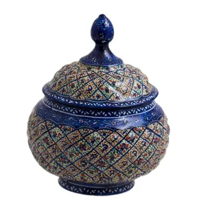 قندان میناکاری رستا طرح 31-17-102 ارتفاع 15 سانتی متر