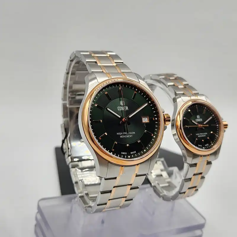 ست ساعت مچی عقربه ای  زنانه و مردانه کاور مدل CO200.33 - CO201.33