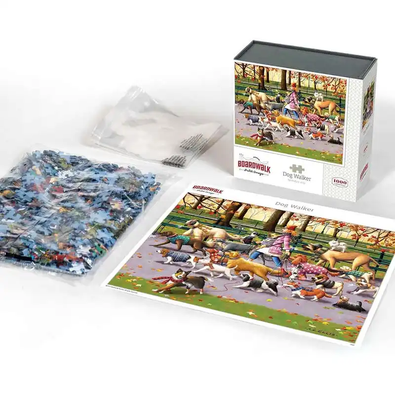 پازل 1000 تکه مدل پیاده روی با حیوانات طرح Dog Walking