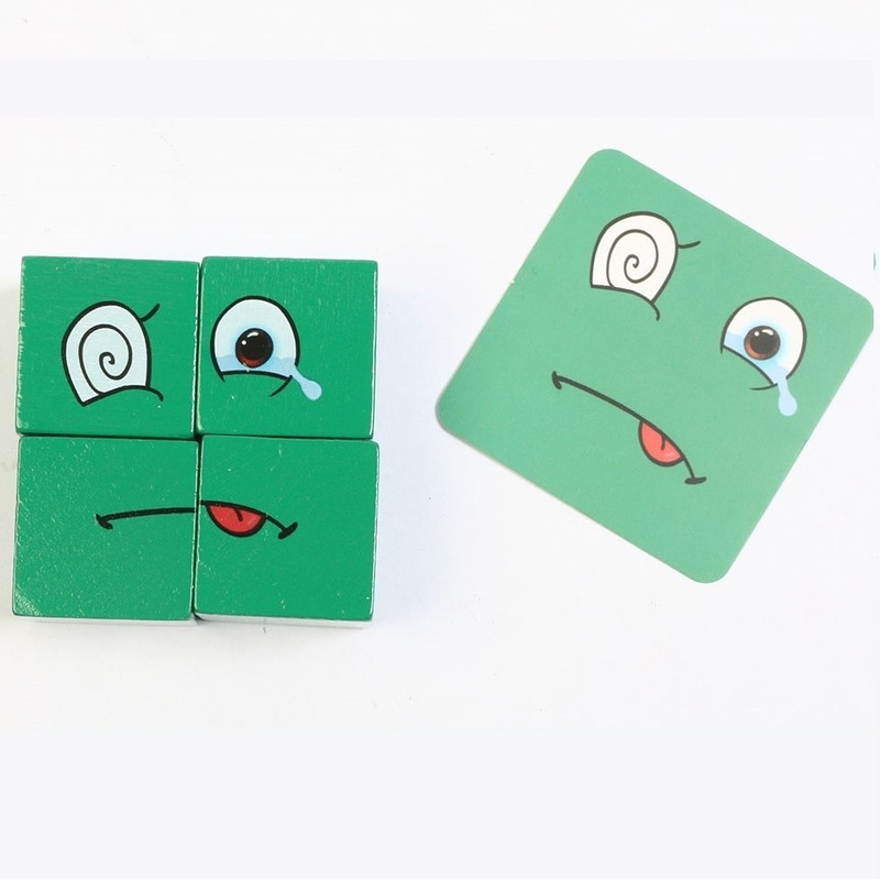 بازی فکری مدل مکعب چوبی تغییر چهره