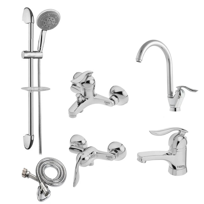 ست شیرآلات فاخته مدل قهرمان سازه پلاس مجموعه 6 عددی