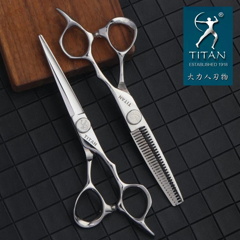 قیچی آرایشگری تیتان مدل TT60 مجموعه 2 عددی