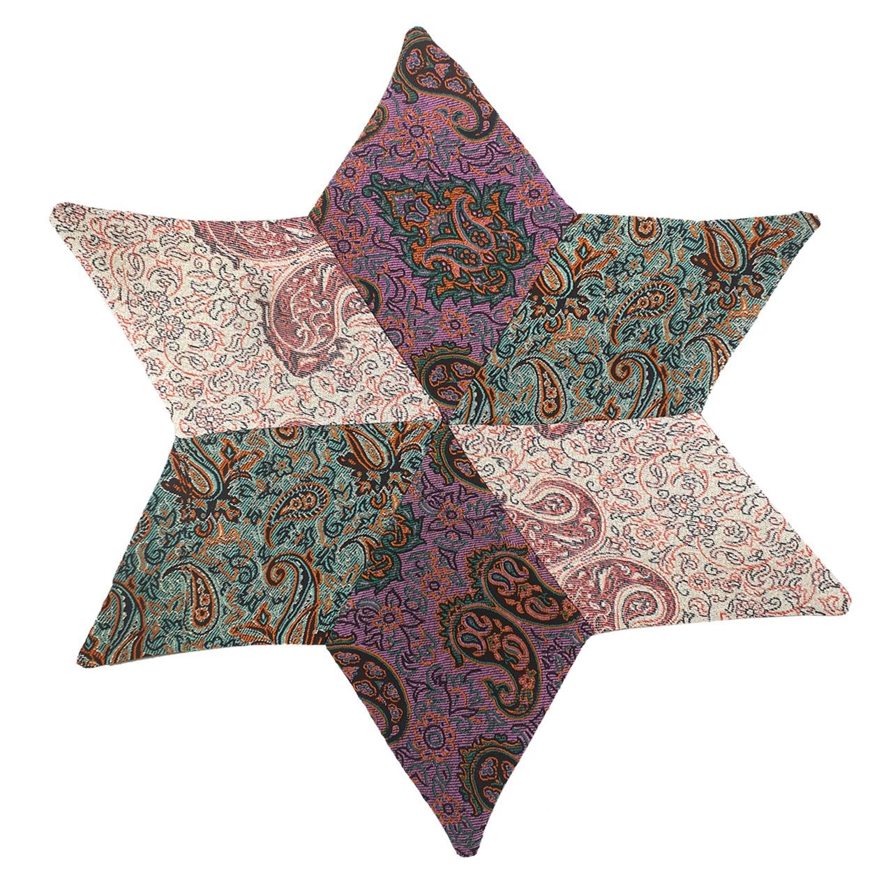 رومیزی ترمه مدل ستاره 5 سایز 36x36 سانتیمتر