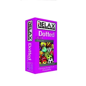 کاندوم خاردار ریلکس مدل DOTTED کد R37 بسته 12 عددی