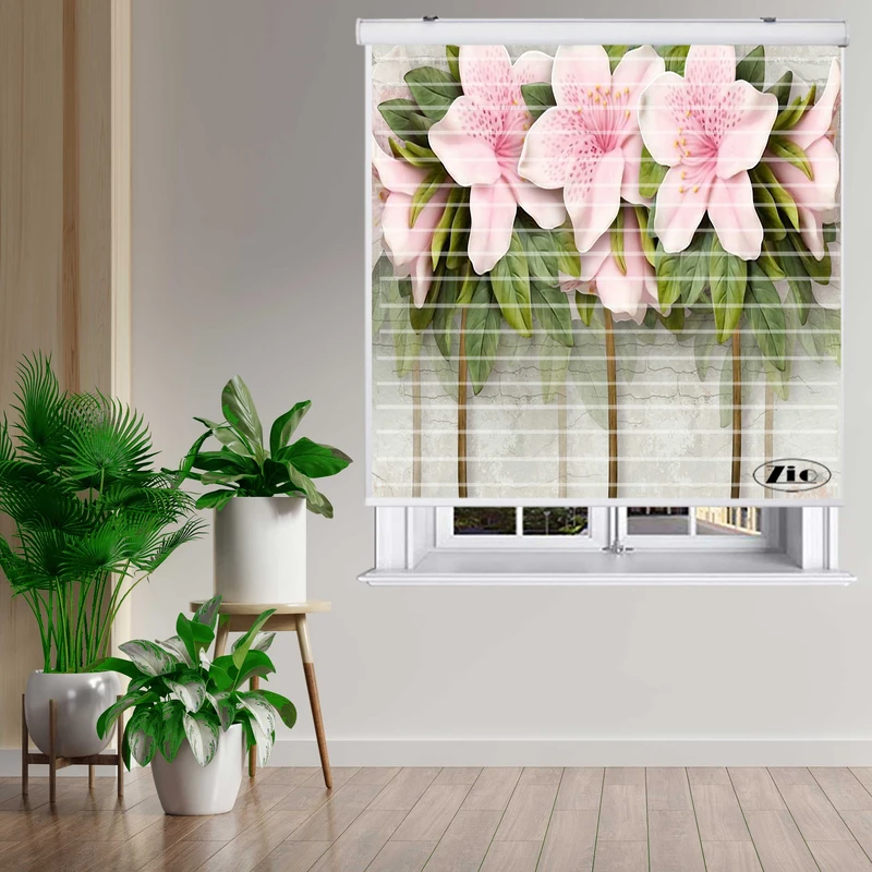 پرده زبرا زیو  مدل سیلوئت 3D1148 سایز 150x150 سانتی متر