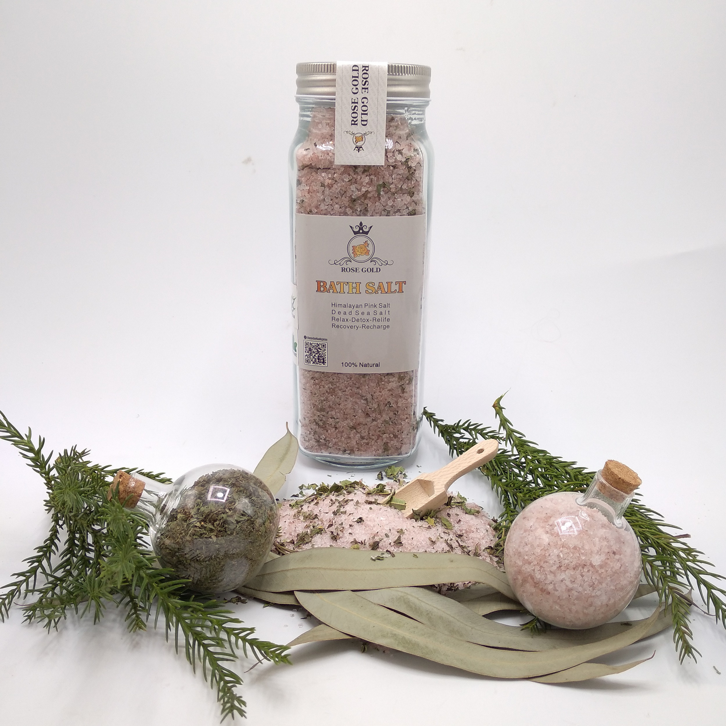 نمک حمام رز گلد مدل نعنا و اکالیپتوس وزن 1000 گرم