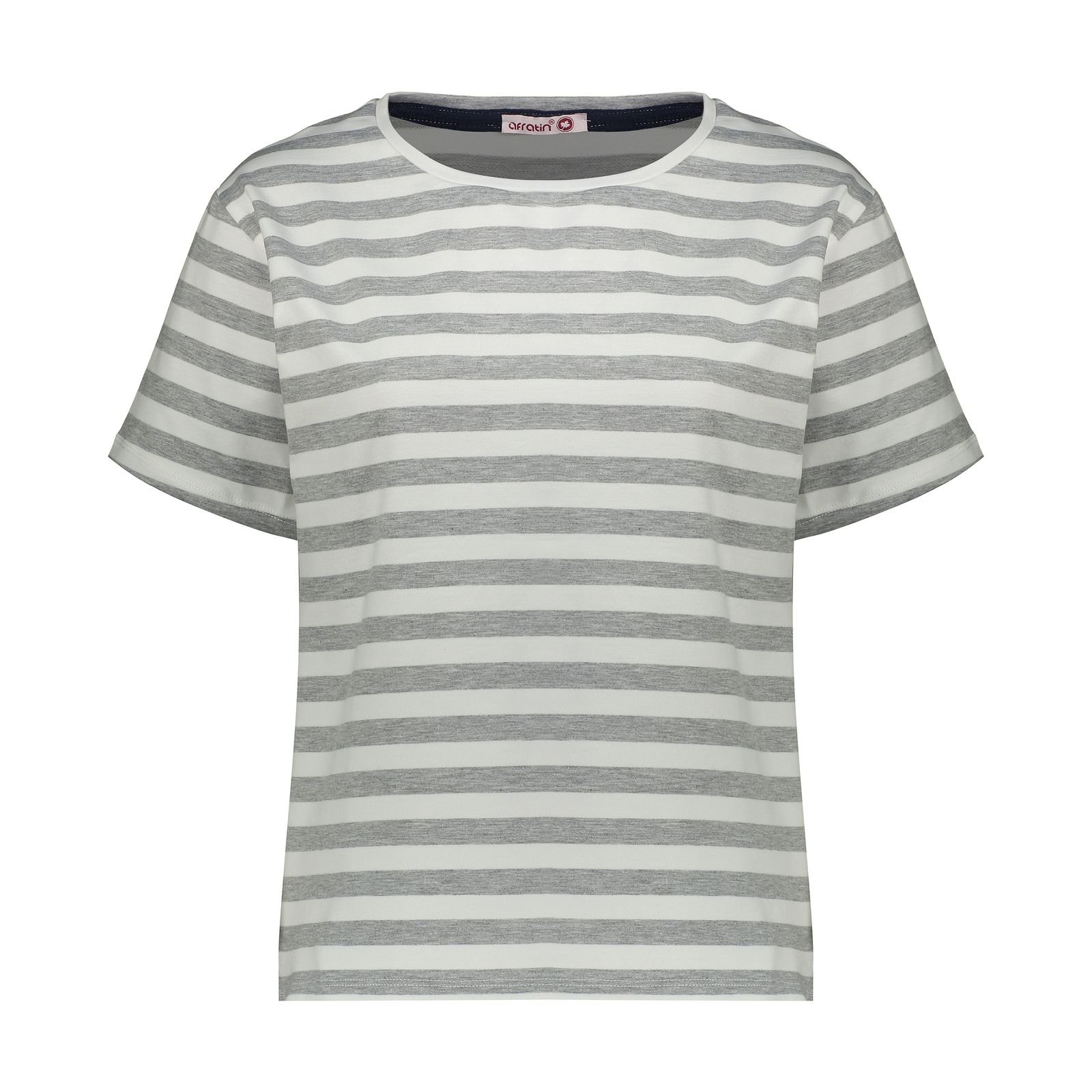 تی شرت آستین کوتاه زنانه افراتین مدل پاریس کد 2585 رنگ طوسی  -  - 1