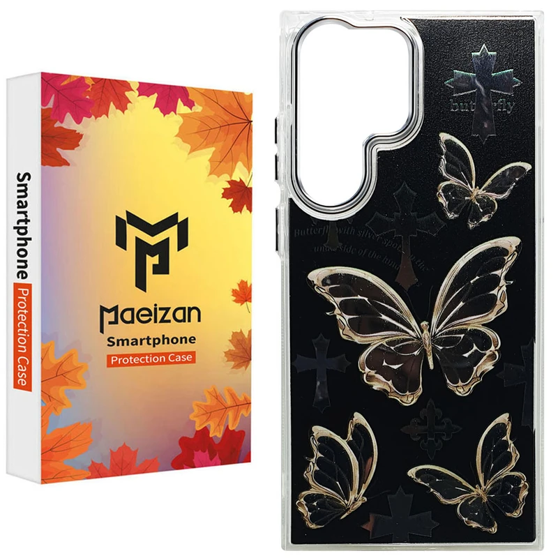 کاور پاییزان مدل Butterfly Cross طرح لاکجری مناسب برای گوشی موبایل سامسونگ Galaxy S25Ultra