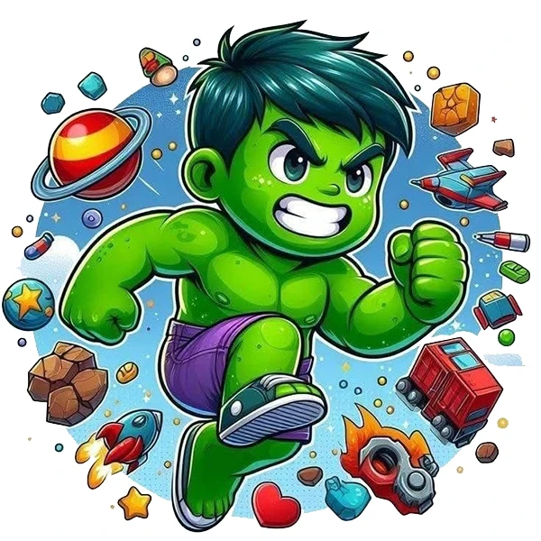 استیکر پارچه و لباس پاد آفرین طرح کارتونی هالک کد 3799