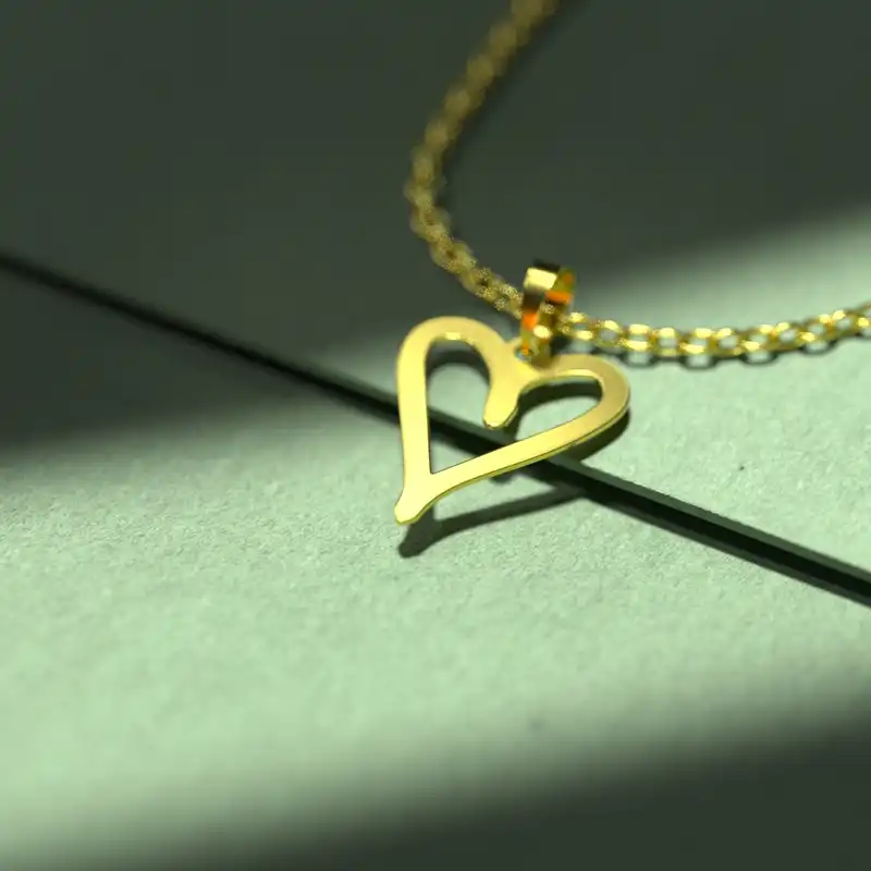 گردنبند طلا 18 عیار زنانه مدوپد مدل قلب کد E1139