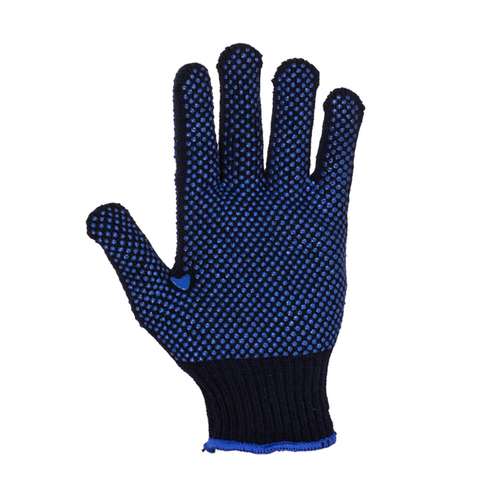 دستکش ایمنی بافتنی مدل دو رو خالدار