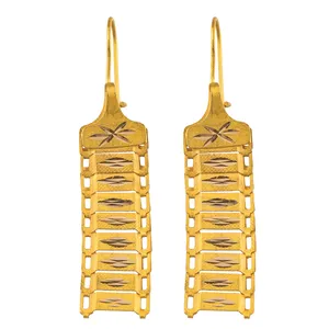 گوشواره طلا 18عیار گالری طلاچی مدل ژولیت آویز 23