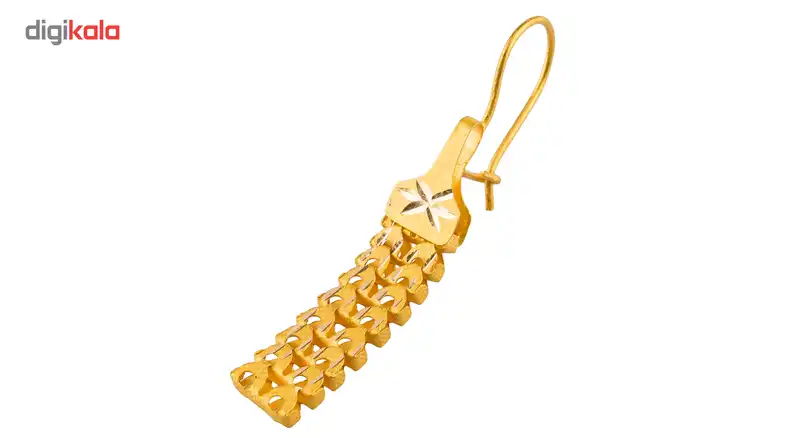 گوشواره طلا 18 عیار گالری طلاچی مدل آویز سورنتو دوردیف