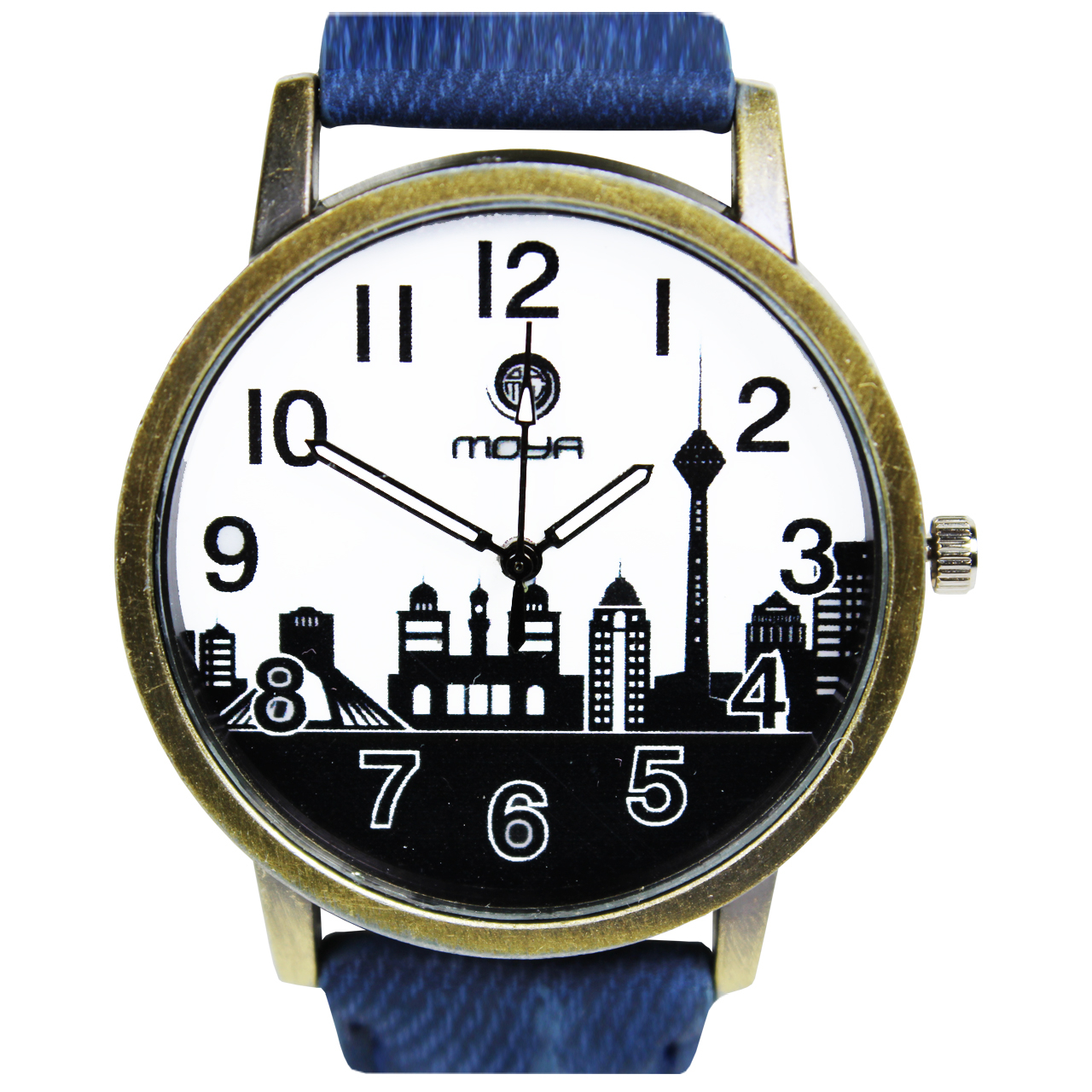 ساعت مچی عقربه ای مردانه و زنانه طرح شهر کد 02