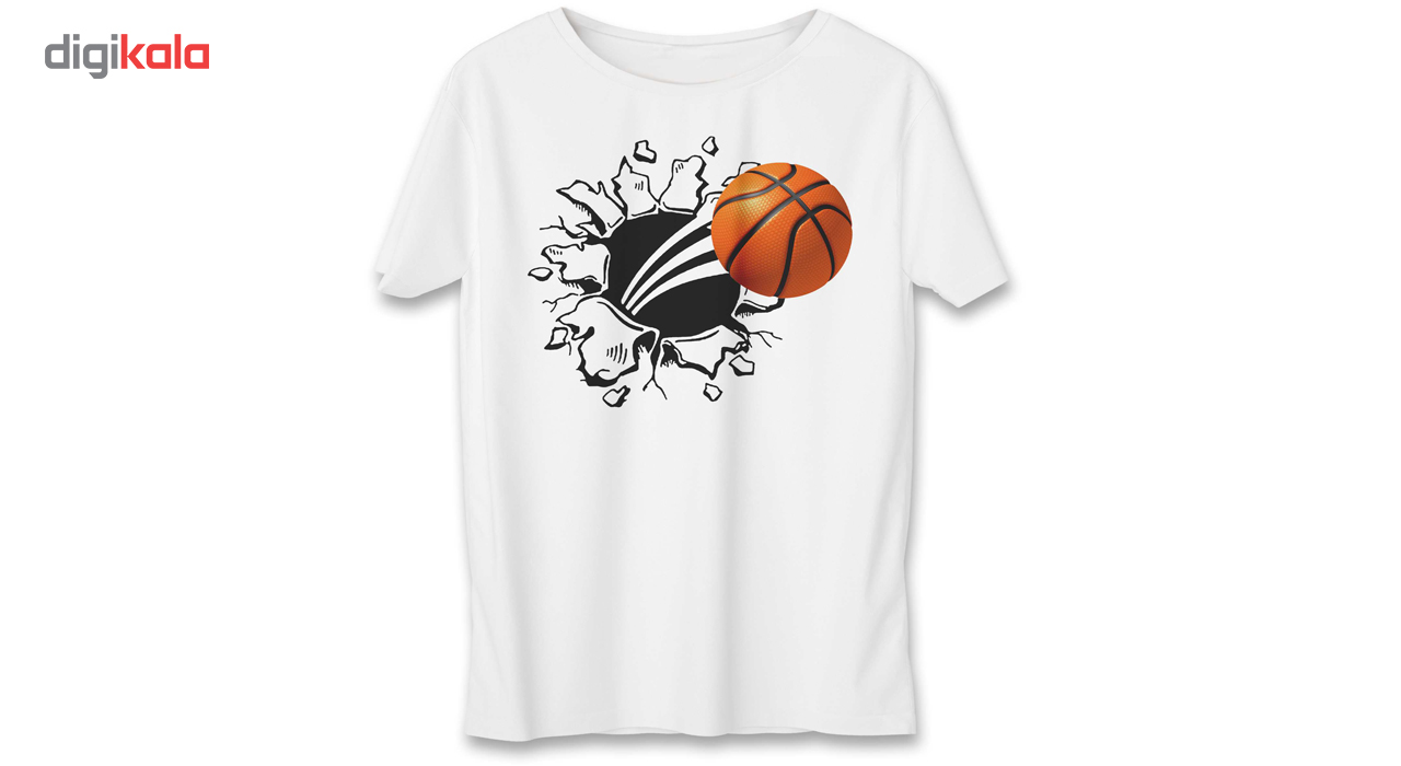 تی شرت یورپرینت به رسم طرح توپ بسکتبال کد 525