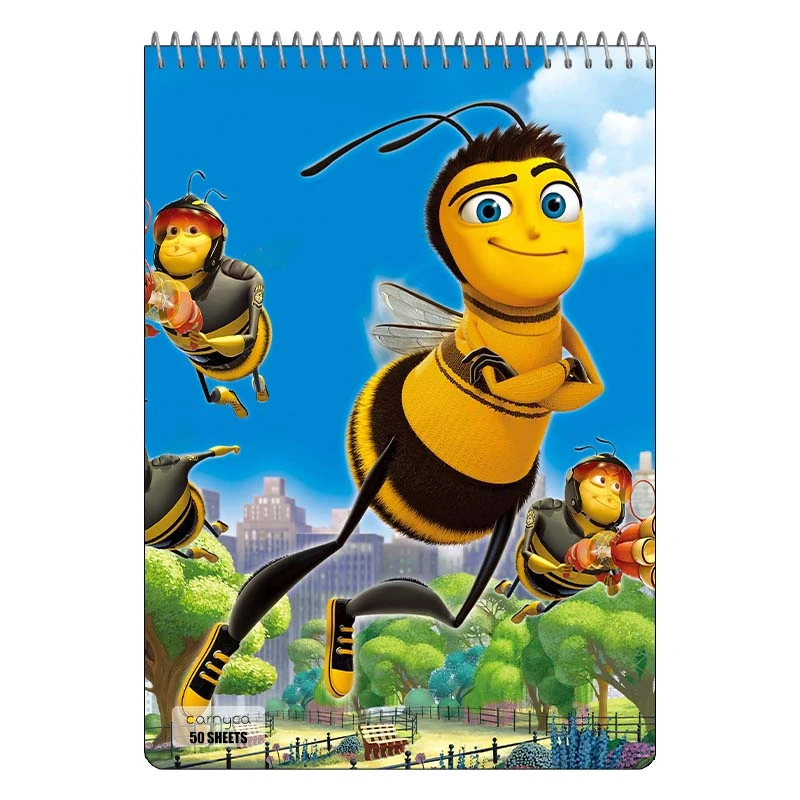 دفتر نقاشی 50 برگ کارنیکا طرح فیلم زنبور Bee کد 11330