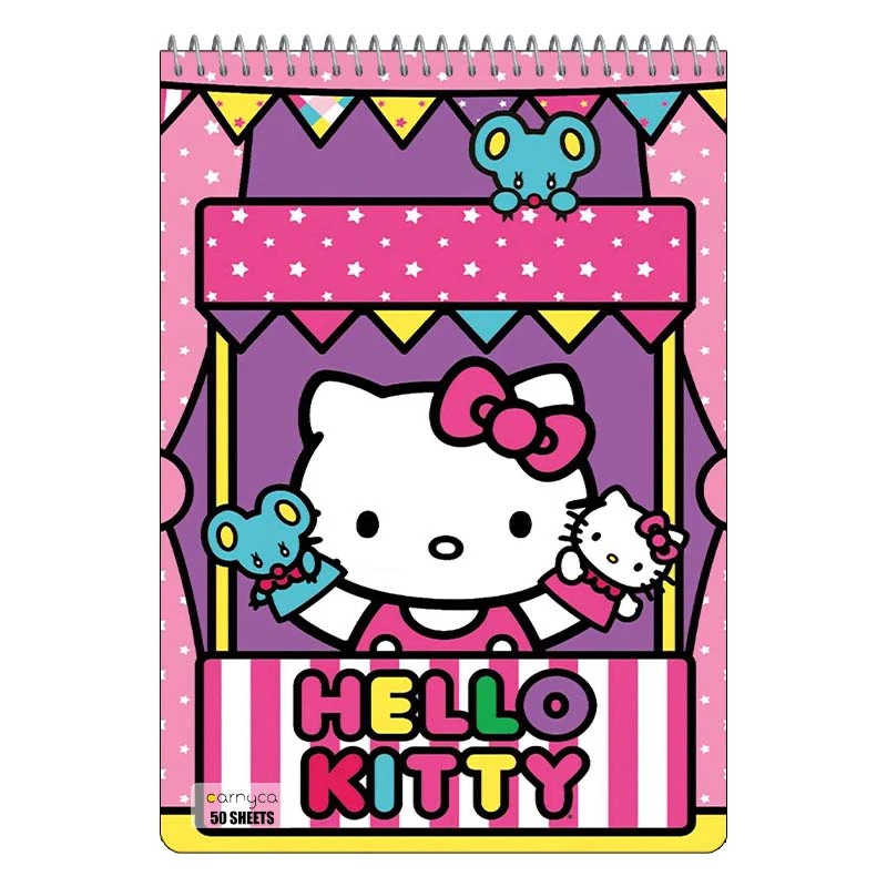 دفتر نقاشی 50 برگ سیمی کارنیکا طرح هلو کیتی hello kitty کد 47431