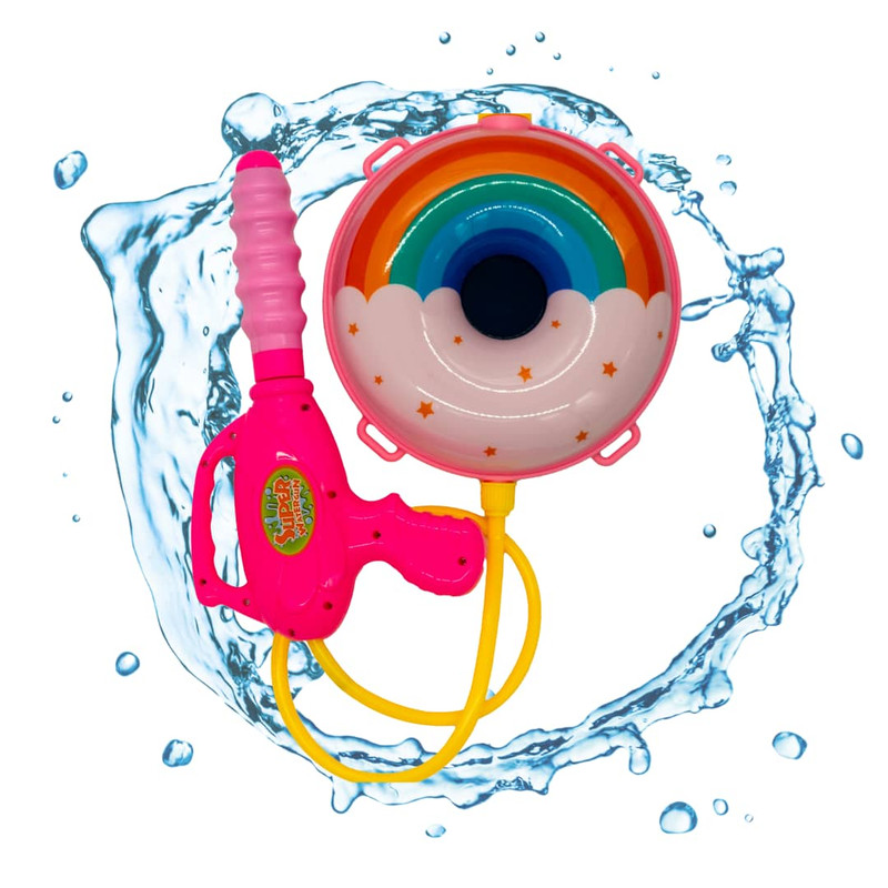 تفنگ آب پاش مدل کوله پشتی طرح رنگین کمان