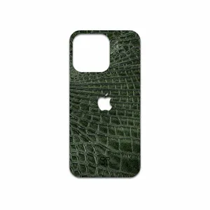 MAHOOT Green-Crocodile-Leather Cover Sticker for Apple iPhone 13 Pro Max