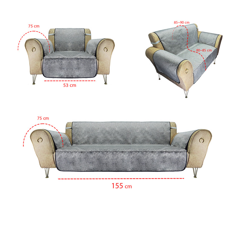 کاور مبلمان 8 نفره چینش مدل FDY3Layer مجموعه 4 عددی