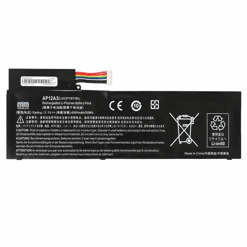 باتری لپ‌تاپ 6 سلولی دابل ام مدل AP12A3i مناسب برای W700P Iconia 