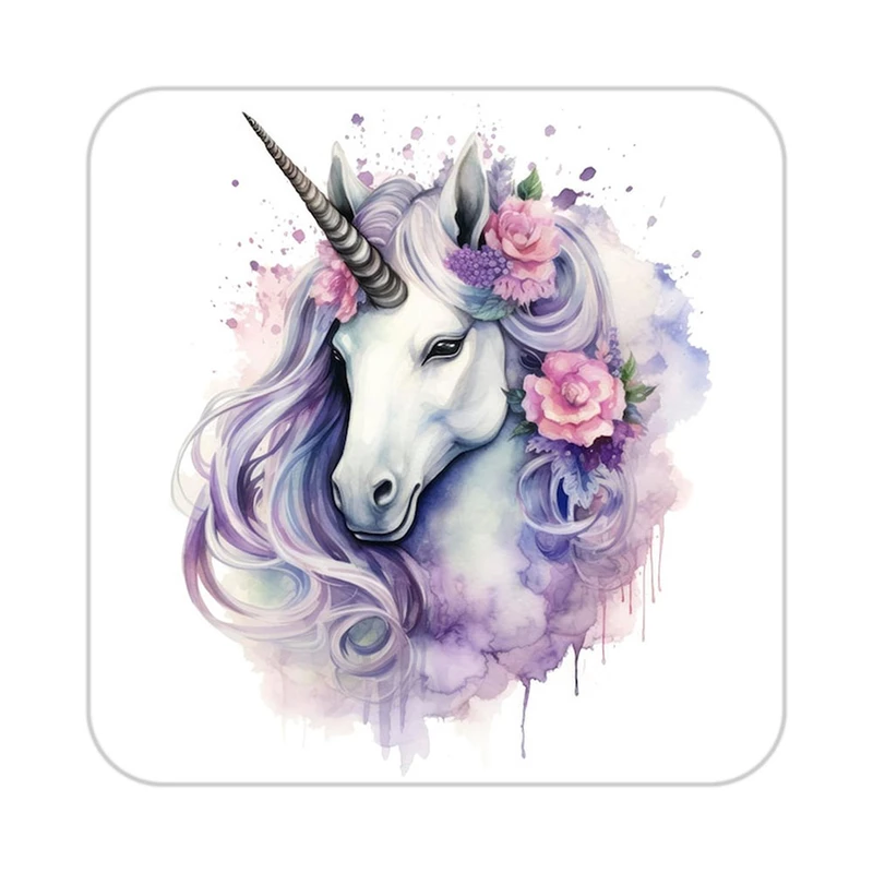 زیر لیوانی کاکتی طرح اسب تک شاخ و یونیکورن مدل mp33390