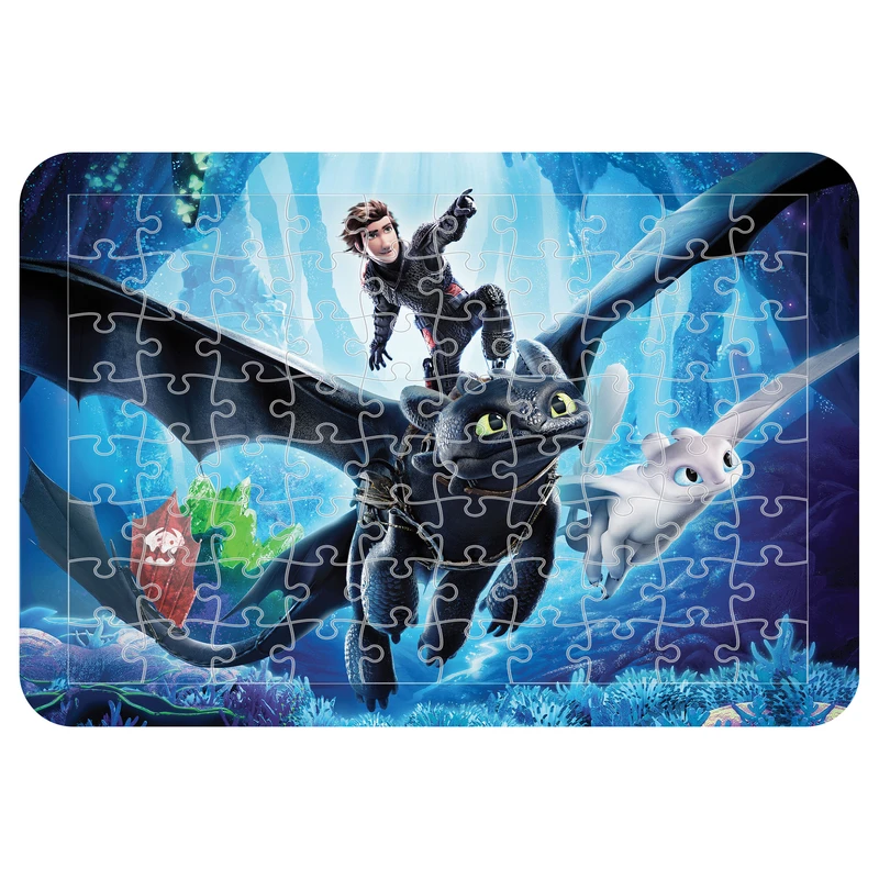 پازل 54 تکه مدل CHB1276 طرح انیمیشن هیکاپ مربی اژدها