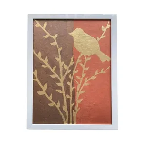 تابلو طرح پرنده‌ فریم سفید