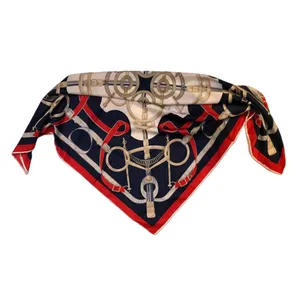 روسری زنانه مدل ساتن طرح کمربندی