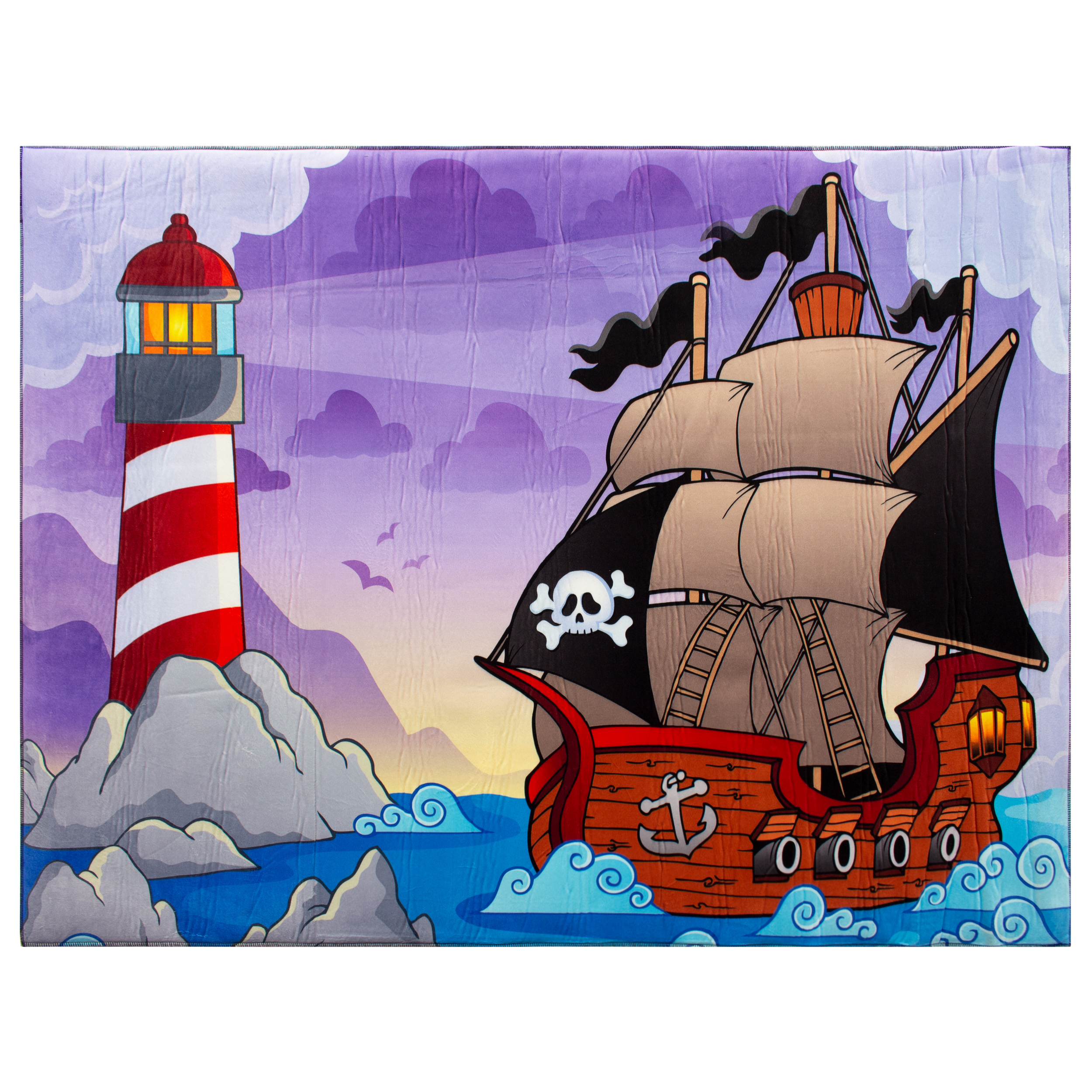 فرش ماشینی جانگل مدل Pirate Ship کد 3D-2070