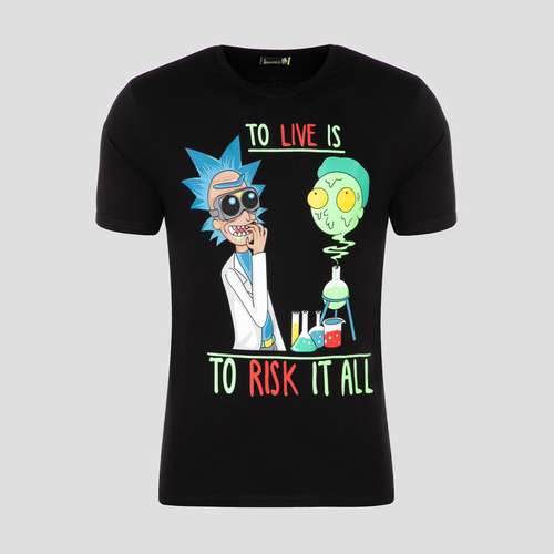تی شرت لانگ مردانه مدل Rick And Morty
