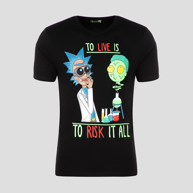 تی شرت لانگ مردانه مدل Rick And Morty 