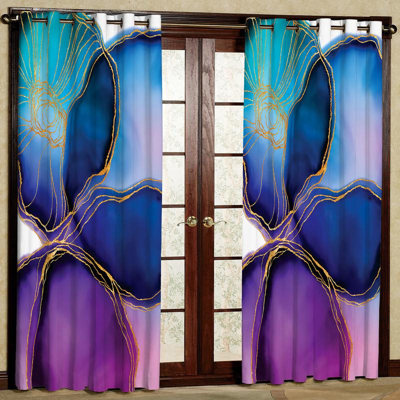 پرده مدل مخمل پانچی کد 2672 سایز 140x280 سانتی متر