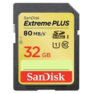کارت حافظه SDHC سن دیسک مدل Extreme Plus استاندارد UHS-I U1  کلاس 10 سرعت 80MBps ظرفیت 32 گیگابایت