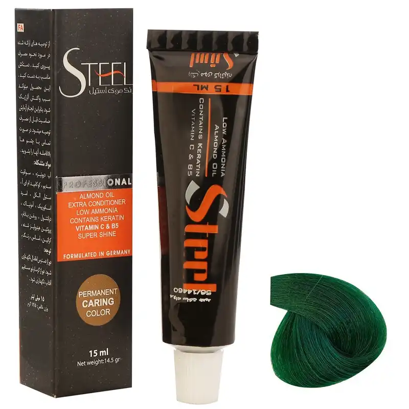 رنگ مو استیل شماره E17 حجم 15 میلی لیتر رنگ واریاسیون سبز