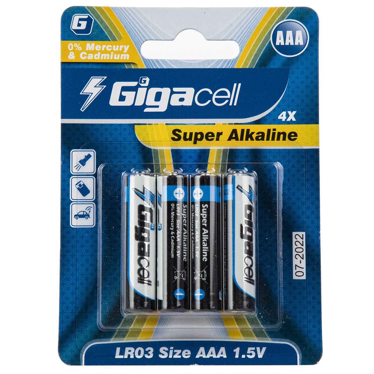 باتری نیم قلمی گیگاسل مدل Super Alkaline - بسته 4 عددی