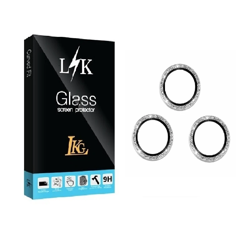 محافظ لنز دوربین ال کا جی مدل رینگی اکلیلی مناسب برای گوشی موبایل اپل iPhone 13 Pro / 13 Pro Max
